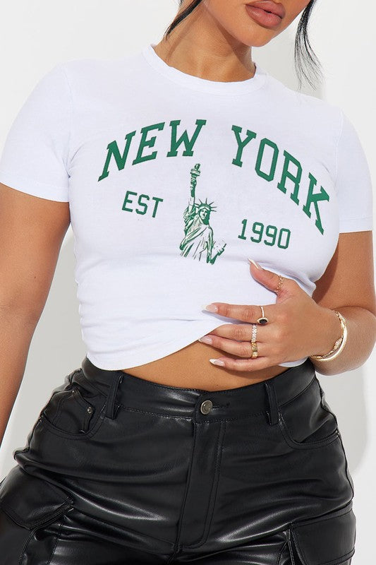 Baby Im from New York - White Baby Tee